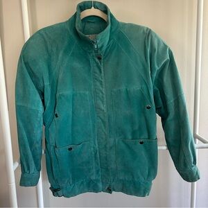 Chance Encounters teal suede jacket